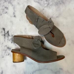 Bernardo Lizzie Peep Toe Nubuck Suede Slingback Sandal Booties